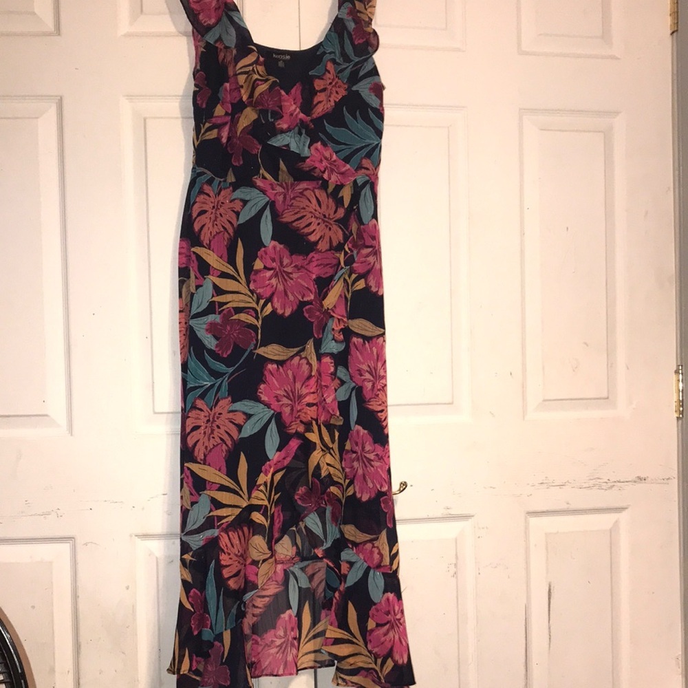 Women’s Floral Hi-Low Cascading Maxi Dress